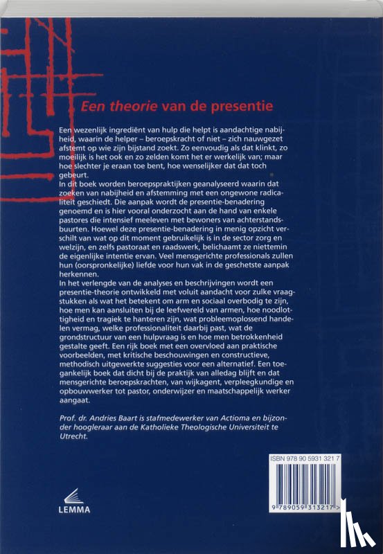 Baart, A. - Theorie van de presentie