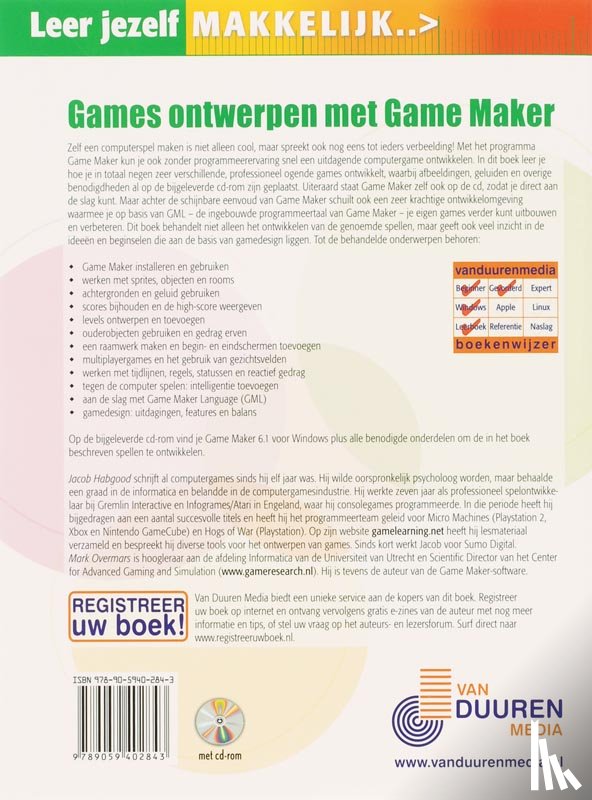 Overmars, M., Habgood, J. - Leer jezelf MAKKELIJK Games ontwerpen met Gamemaker