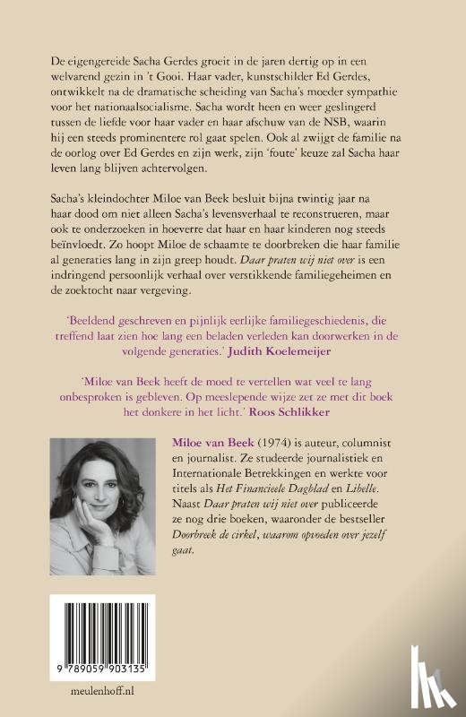 Beek, Miloe van - Daar praten wij niet over
