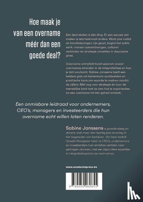 Janssens, Sabine - Overname ontrafeld