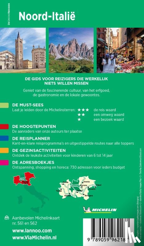  - Michelin Reisgids Noord-Italië