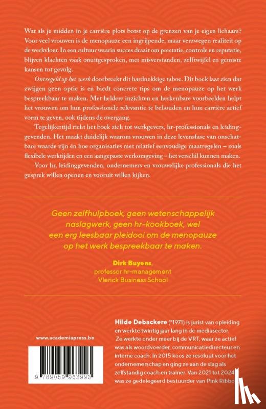 Debackere, Hilde - Ontregeld op het werk