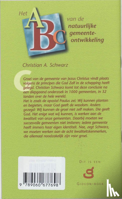 Schwarz, Christian A. - Het ABC van de natuurlijke gemeenteontwikkeling