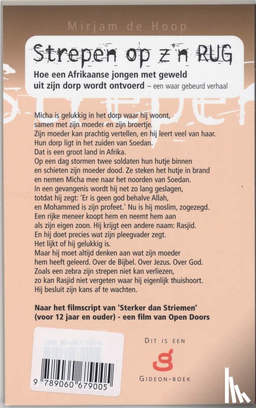 Hoop, M. de - Strepen op z'n rug