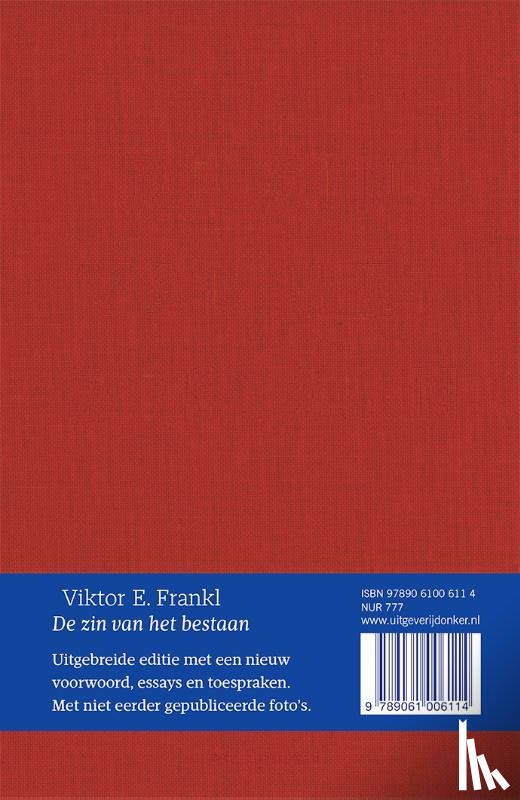 Frankl, Viktor - De zin van het bestaan