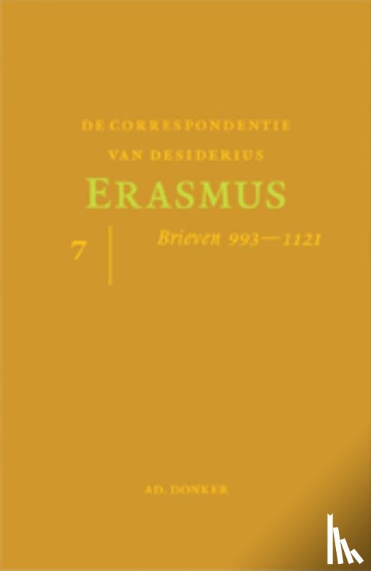 Eramus, Desiderius - De correspondentie van Desiderius Erasmus 7