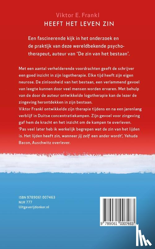 Frankl, Viktor E. - Heeft het leven zin
