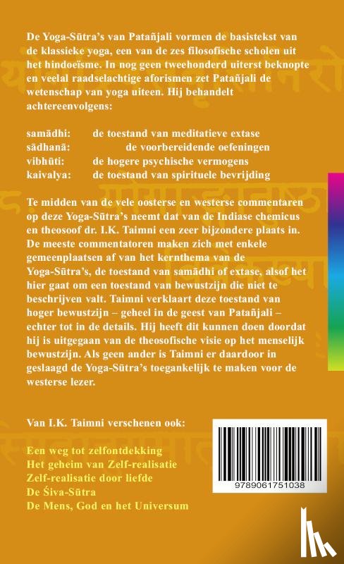 Taimni, Iqbal Kishun - De yoga sutra's van Patanjali