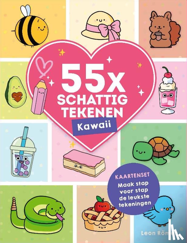 Römer, Leon - Kaartenset: 55x schattig tekenen