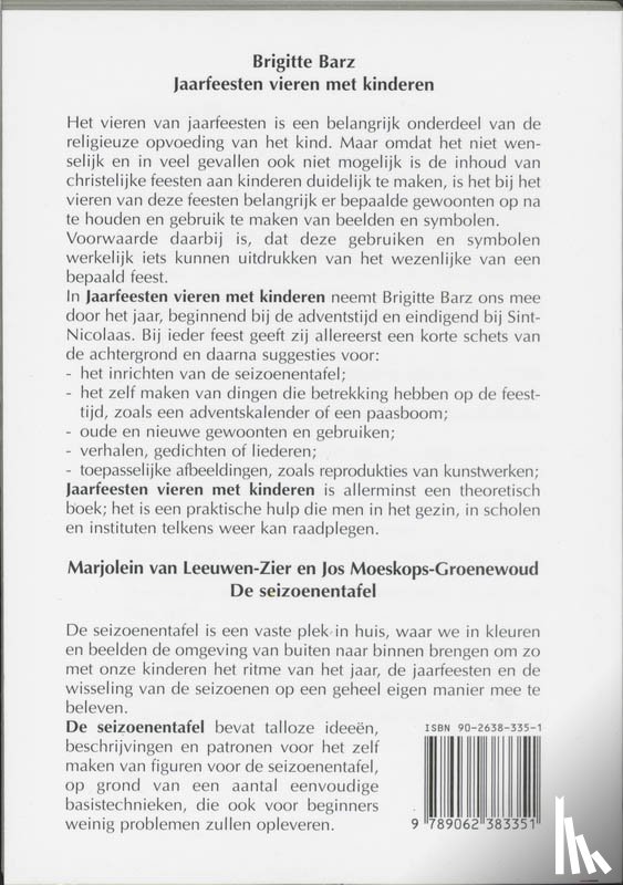 Barz, B. - Jaarfeesten vieren met kinderen