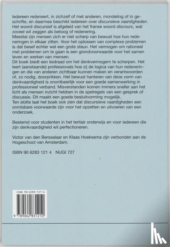 Bersselaar, V. van den, Hoeksema, K.J. - Discursieve vaardigheden