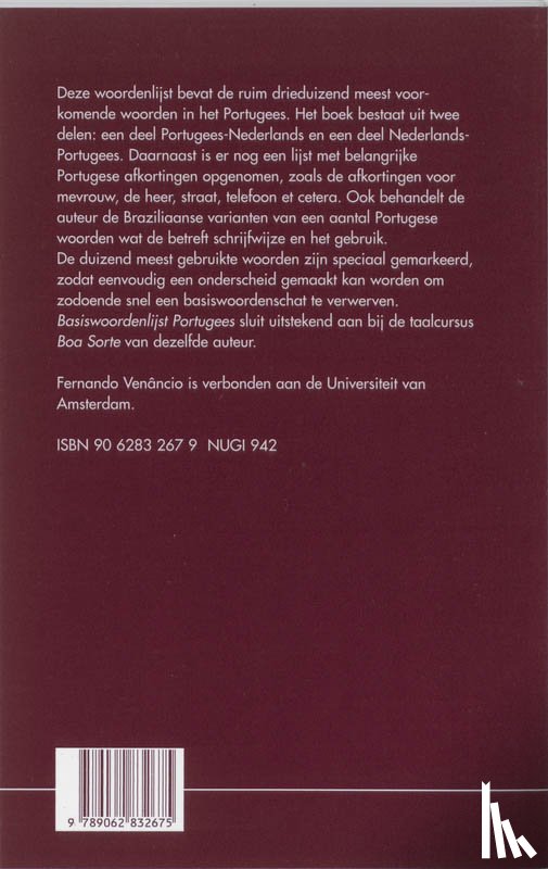 Venancio, F. - Basiswoordenlijst Portugees