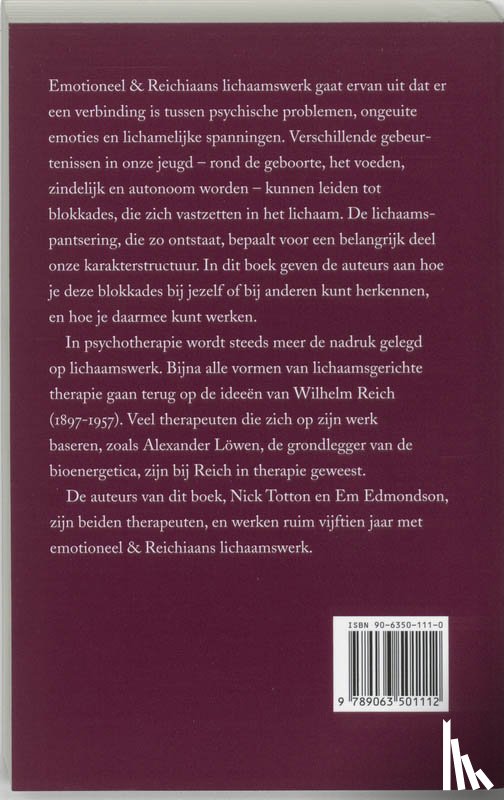 Totton, N., Edmondson, Elizabeth - Emotioneel & Reichiaans lichaamswerk