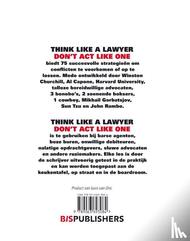 Bourdrez, Aernoud - Think like a lawyer don t act like one