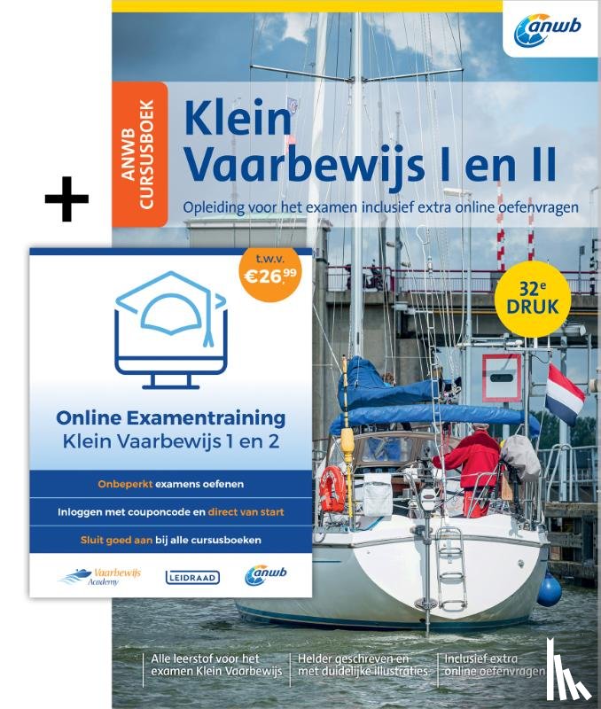 Piena, Eelco - ANWB Cursusboek Klein Vaarbewijs I en II inclusief online examentraining