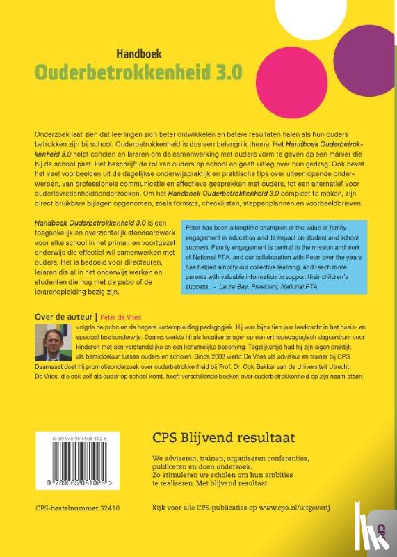 Vries, Peter de - Handboek ouderbetrokkenheid 3.0