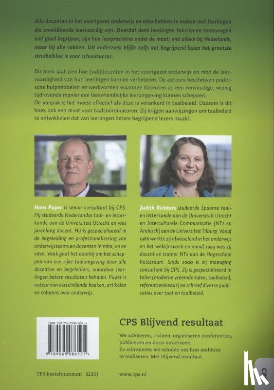 Puper, Hans, Richters, Judith - Beter lezen beter leren