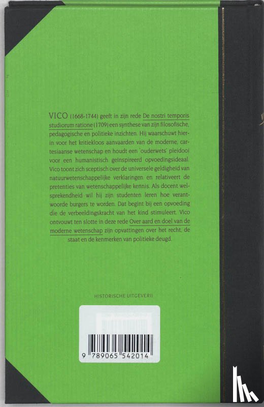 Vico, G.B. - Over aard en doel van de moderne wetenschap