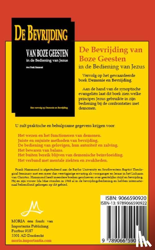 Hammond - De bevrijding van boze geesten in de bediening van Jezus