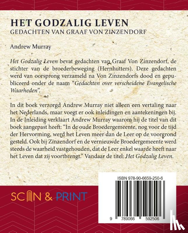Murray, Andrew, Zinzendorf, Nikolaus van - Het Godzalig leven