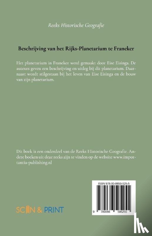 Swinden, H.J. van, Eekhoff, W. - Beschrijving van het Rijks-Planetarium te Franeker