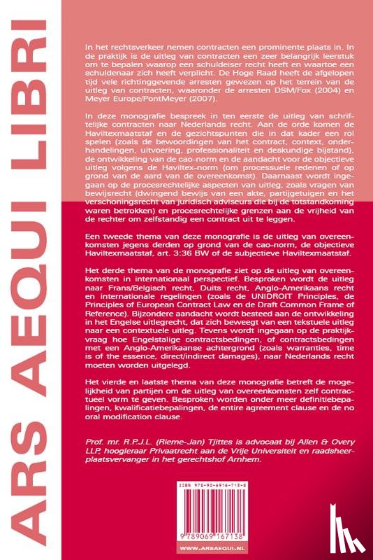 Tjittes, R.P.J.L. - Uitleg van schriftelijke contracten