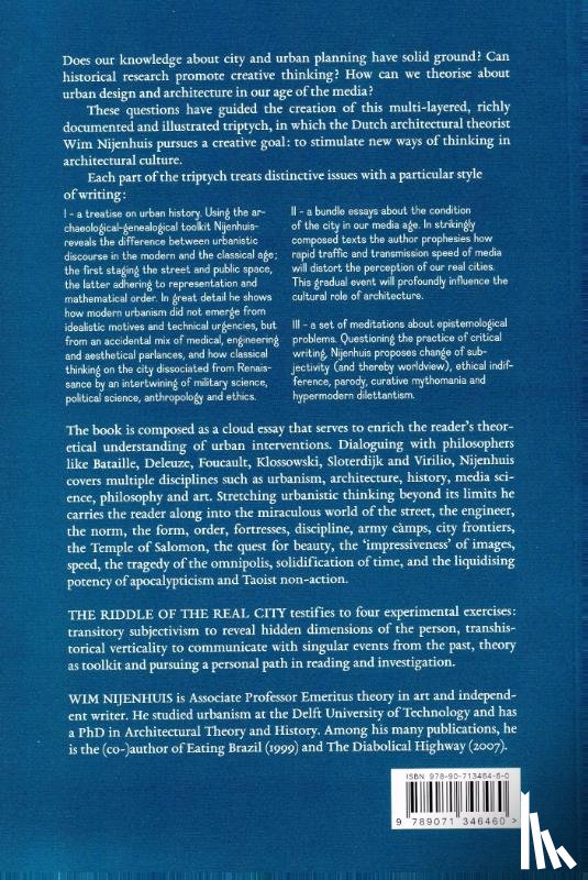 Nijenhuis, Wim - The Riddle of the real city, or the dark knowledge of urbanism
