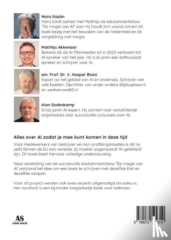 Akkenaar, Matthijs, Kazan, Hans, Boon, Kasper, Sodenkamp, Alan - De Magie van AI