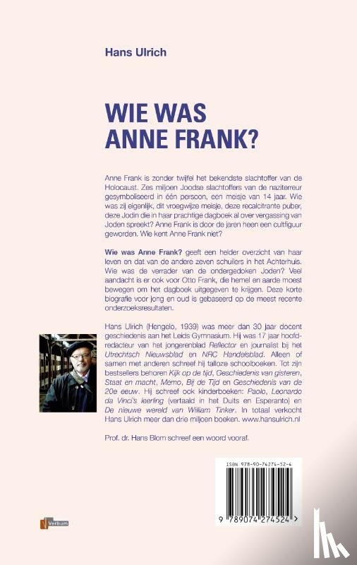 Ulrich, Hans - Wie was Anne Frank?