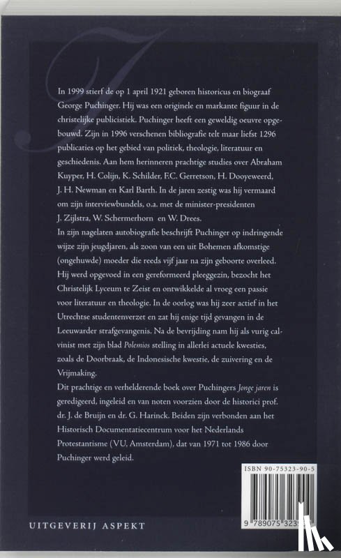 Puchinger, G. - Jonge jaren 1921-1945