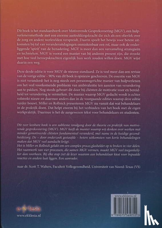 Miller, William R., Rollnick, Stephen - Motiverende gespreksvoering