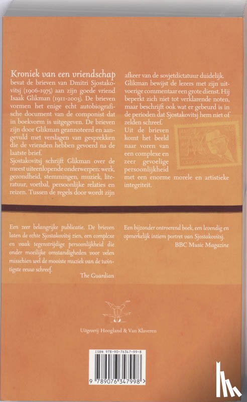 Sjostakovitsj, D., Glikman, I. - Kroniek van een vriendschap