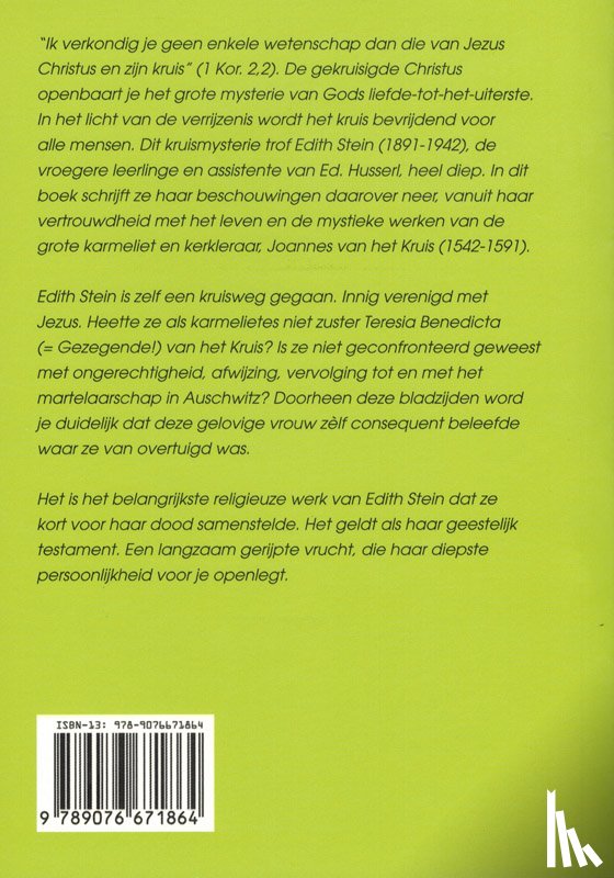 Stein, Edith - Wetenschap van het kruis