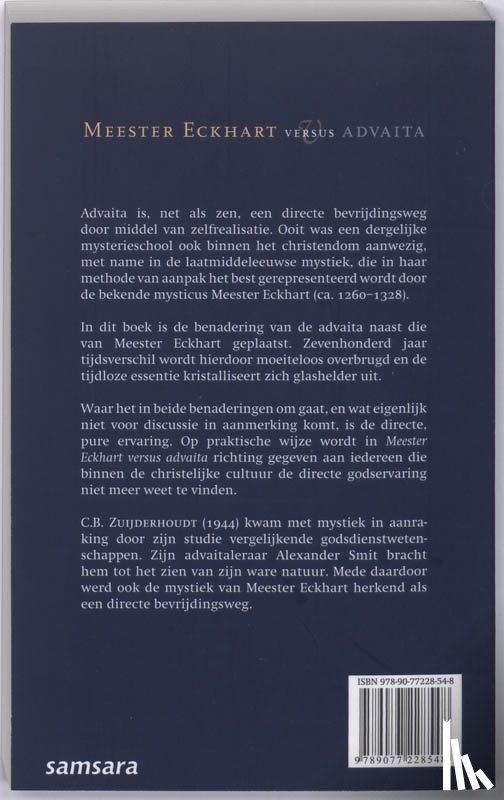 Zuijderhoudt, C. - Meester Eckhart versus advaita