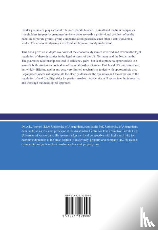 Jonkers, Aart - Insider Guarantees in Corporate Finance