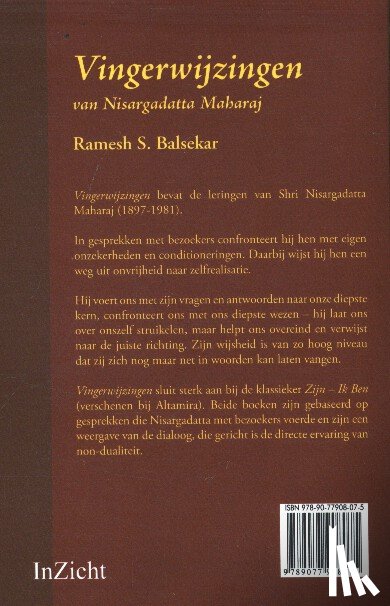 Balsekar, Ramesh S. - Vingerwijzingen van Nisargadatta Maharaj