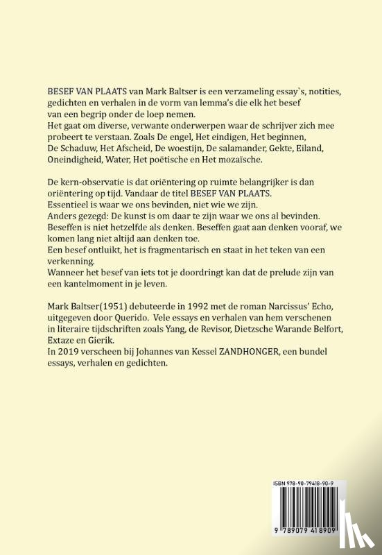 Baltser, Mark - Besef van Plaats