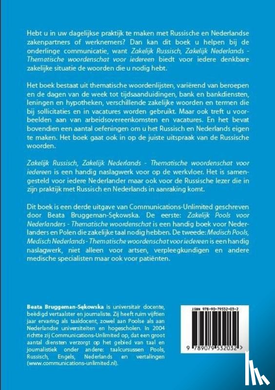 Bruggeman-Sekowska, Beata - Zakelijk Russisch, Zakelijk Nederlands Thematische woordenschat voor iedereen