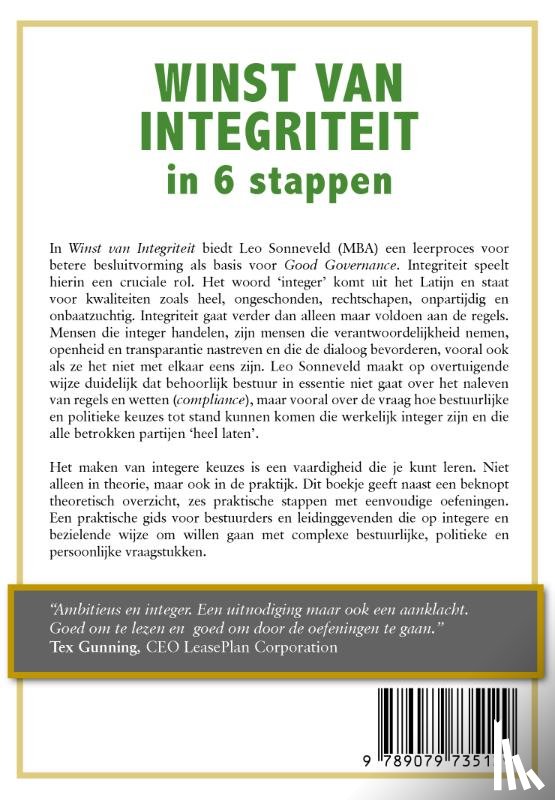 Sonneveld, Leo - Winst van integriteit