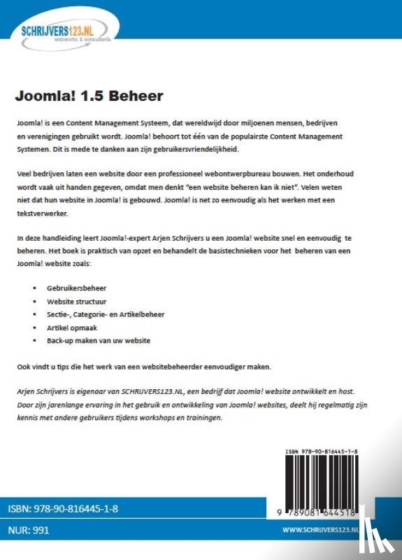 Schrijvers, A.S. - Joomla! 1.5 Beheer