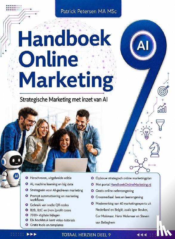 Petersen MA MSc, Patrick - Handboek Online Marketing 9 + bijlagen, cases, AI prompts, oefensysteem