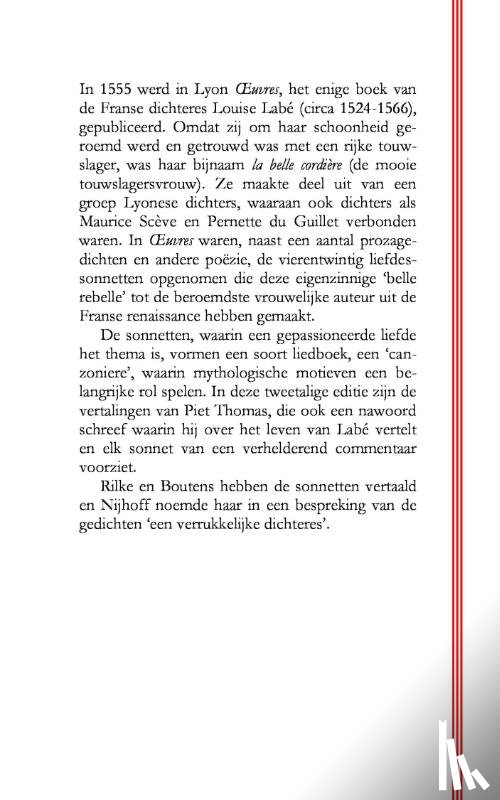 Labé, Louise - Sonnetten