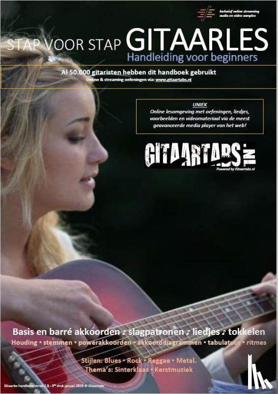 Heide, Jan van der - Stap voor Stap Gitaarles Handboek - Inclusief Online Videos & Streaming Samples