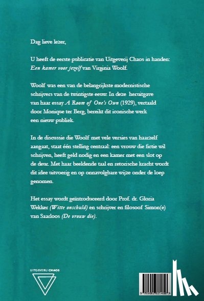 Woolf, Virginia, Wekker, Gloria, Saarloos, Simon(E) van - Een kamer voor jezelf