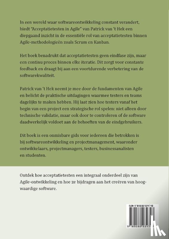 Hek, Patrick van 't - Acceptatietesten in Agile