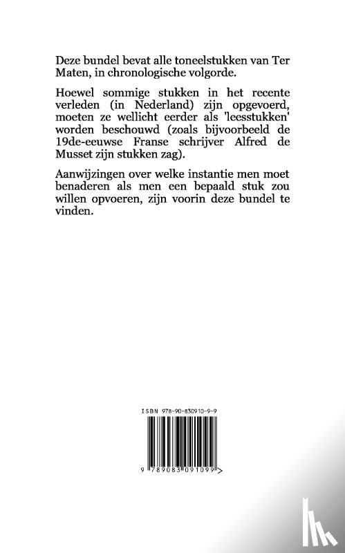 Ter Maten, Joan - Verzameld toneel