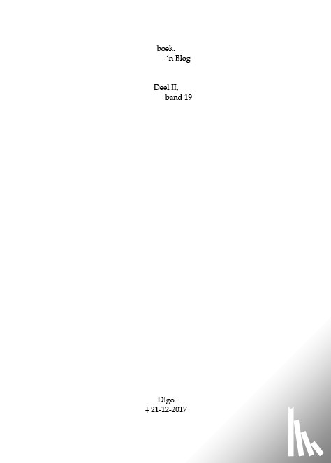 Hombergen, René - boek.-’n Blog, deel II, band 19