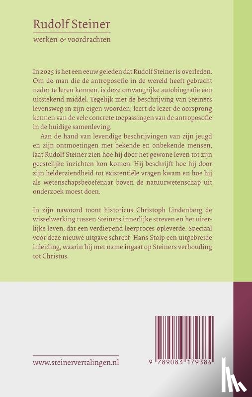 Steiner, Rudolf, Stolp, Hans, Lindenberg, Christoph - Mijn Levensweg