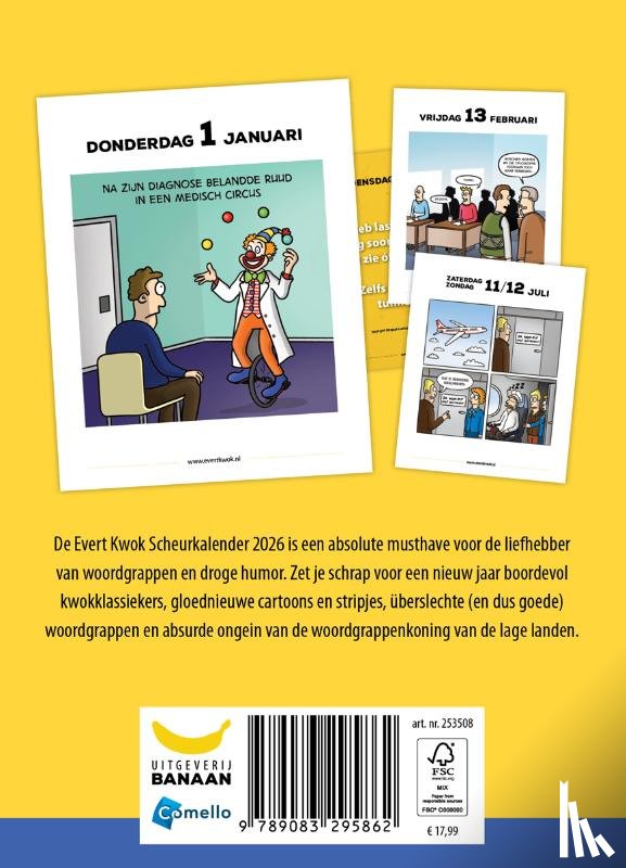 Evenboer, Tjarko, Blouw, Eelke de - Evert Kwok Scheurkalender 2026