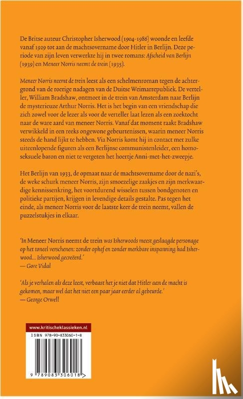 Isherwood, Christopher - Meneer Norris neemt de trein